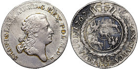 Poniatowski, Złotówka 1767 FS
 Dość ładny egzemplarz. Justunek, rysy. Srebro, średnica 26,5 mm, waga 5,04 g. 
Grade: VF/VF+ 
Reference: Parchimowic...