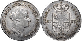 Poniatowski, Złotówka 1787 EB
 Bardzo ładny egzemplarz, niedobity centralnie. Ładnie zachowany połysk menniczy. Srebro, średnica 27 mm, waga 5,08 g. ...