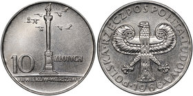 PRL, 10 złotych 1966 Mała Kolumna
 Menniczy egzemplarz. 
Grade: AU/UNC 
Estimate: EUR 23 - 34