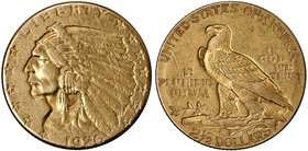 USA, 2-1/2 dollar 1926
USA, 2 1/2 dolara 1926 
 Ładny egzemplarz. Złoto .900, średnica 18 mm, waga 4,13 g 
Grade: XF-/XF 
Reference: Krause KM#128...