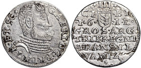 Transylvania, Gabriel Bathory, 3 groschen 1611
Transylwania, Gabriel Batory, Trojak 1611
 Bardzo ładny egzemplarz. Moneta wybita uszkodzonym stemple...