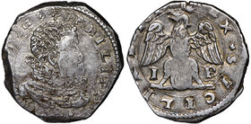 Sicily, Filippo II, 4 Tari 1561 (?)
Sycylia, Filip II, 4 Tari 1561(?)
 Bardzo ładny, niedobity centralnie egzemplarz. Dużo zachowanego połysku menni...