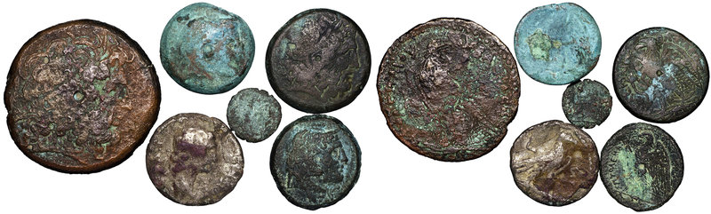 Egypt, Lot of 6 coins including folles
Egipt, Zestaw brązów Ptolemeusze-Oktawia...