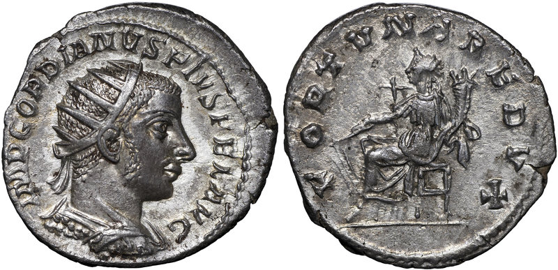 Roman Empire, Gordian III, Antoninian 
Rzym, Gordian III, Antoninian - piękny
...