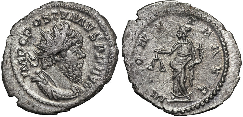 Roman Empire, Postumus, Antoninian
Rzym, Postumus, Antoninian - Moneta
 Ładny ...