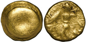 Celtic, Boii, 1/24 stater gold - Athena-Alkis
Celtowie, Bojowie(?), 1/24 statera - Atena-Alkis
 Ładny egzemplarz, ciekawszy typologicznie. Awers: ko...