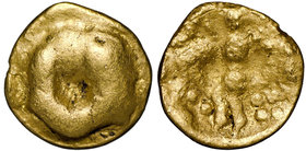 Celtic, Boii, 1/24 stater gold - Athena-Alkis
Celtowie, Bojowie(?), 1/24 statera - Atena-Alkis
 Ładny egzemplarz, ciekawszy typologicznie. Awers: ko...
