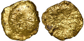 Celtic 1/8 stater gold
Celtowie, 1/8 statera 
 Ciekawy egzemplarz 1/8 statera celtyckiego. Awers: nieregularna kula; Rewers: nieczytelne przedstawie...