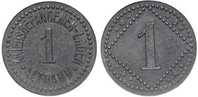 Pomorze, Szczecin-Dąbie, Obóz jeniecki, 1 pfennig
 Ładny egzemplarz ciekawej monety obozowej. Cynk, średnica 16 mm, waga 0,99 g. 
Grade: XF+ 
Estim...