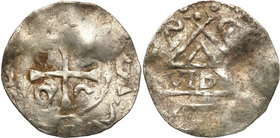 COLLECTION Medieval coins
POLSKA/POLAND/POLEN/SCHLESIEN/GERMANY

Denar, hybrydalne nasladownictwo denars saskiego i bawarskiego, ok. 1005 r. - ok. ...