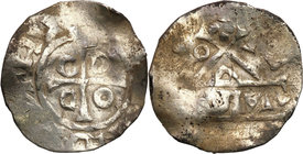 COLLECTION Medieval coins
POLSKA/POLAND/POLEN/SCHLESIEN/GERMANY

Denar, hybrydalne nasladownictwo denars saskiego i bawarskiego, ok. 1005 r. - ok. ...