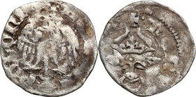 COLLECTION Medieval coins
POLSKA/POLAND/POLEN/SCHLESIEN/GERMANY

Kazimierz III Wielki. (1333-1370). Denar, Kalisz RARITY R8 
Aw.: Ukoronowany Orze...