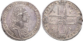 Russia
ROSJA / RUSSIA/ RUSSLAND/ РОССИЯ / MOSCOW / PETERSBURG

Russia. Peter I. Rubel (Rouble) 1723, Krasnyj Dwor (Moscow) - Diakov (R1)
Aw.: Popi...