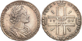 Russia 
ROSJA / RUSSIA/ RUSSLAND/ РОССИЯ / MOSCOW / PETERSBURG

Russia. Peter I. Rubel (Rouble) 1724, Krasnyj Dwor (Moscow) 
Aw.: Popiersie cara w...