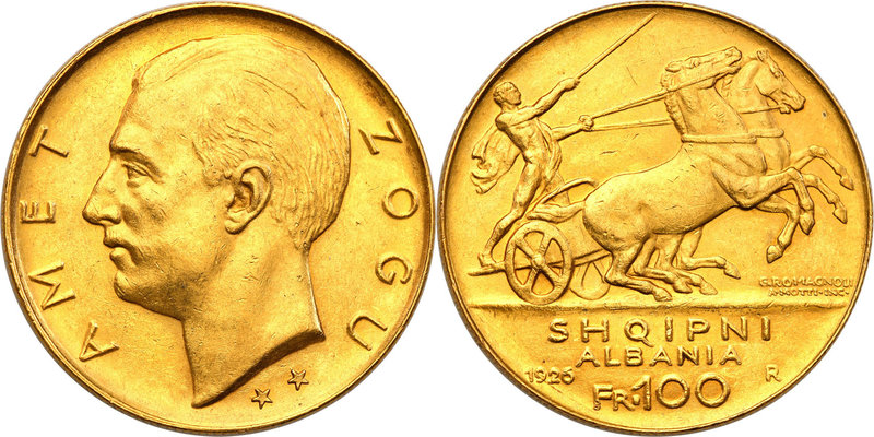 World coins
c. 100 Francs (franga) 1926
Bardzo ładny egzemplarz. Połysk, mikro...