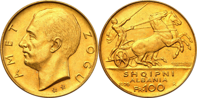 World coins
Albania. 100 Francs (franga) 1926
Dużo połysku menniczego. Niewiel...