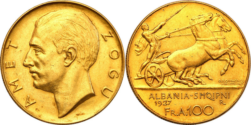 World coins
Albania. 100 Francs (franga) 1927 bez gwiazdek
Połysk w tle delika...