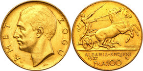World coins
Albania. 100 Francs (franga) 1927 bez gwiazdek
Połysk w tle delikatna patyna. Bardzo ładnie zachowane.Friedberg 1; KM 11
Waga/Weight: 3...