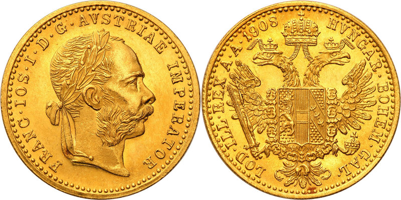 World coins 
Austria, Francis Joseph I (1848-1916). Ducat (Dukaten) 1908, Vienn...