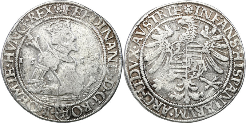 World coins 
Austria. Ferdinand I. (1522-1558-1564). Taler (thaler) 1558, Kutte...