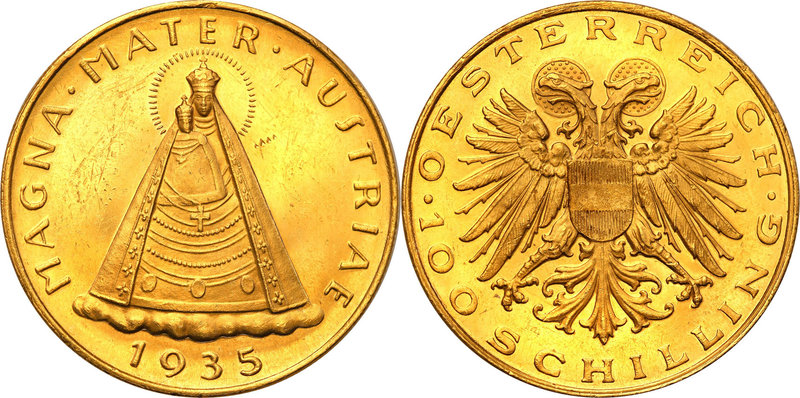 World coins
Austria 100 shillings 1935, Vienna - Madonna von Mariazell
Moneta ...