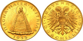 World coins
Austria 100 shillings 1935, Vienna - Madonna von Mariazell
Moneta o prezencji lustrzanki. Intensywny połysk menniczy, świetne detale. Mi...