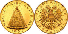 World coins
Austria 100 shillings 1937, Vienna - Madonna von Mariazell
Moneta o prezencji lustrzanki. Intensywny połysk menniczy, świetne detale. Ki...