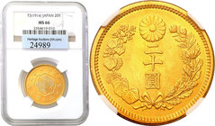 World coins
Japan. 20 Yen Yr. 3 (1914) NGC MS66 (MAX)
Najwyższa nota gradingowa na świecie.Piękny egzemplarz, intensywny połysk menniczy i wspaniale...
