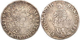 World coins 
Germany, Halberstadt. Albrecht II von Brandenburg (1513-1545). Taler (thaler) 1540 
Aw.: Wielopolowa tarcza herbowa pod kapeluszem kard...