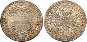 World coins 
Germany, Ulm - city. Taler (thaler) 1620 
Wyśmienicie zachowany talar. Delikatna patyna podkreślająca świetne detale. Rzadsza pozycja w...