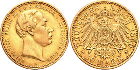 World coins 
Germany, Mecklenburg-Schwerin. 10 Mark 1890 A, Berlin - RARITY 
Ekstremalnie rzadka moneta 10 marek z księstwa Mecklenburg - Schwerin.W...
