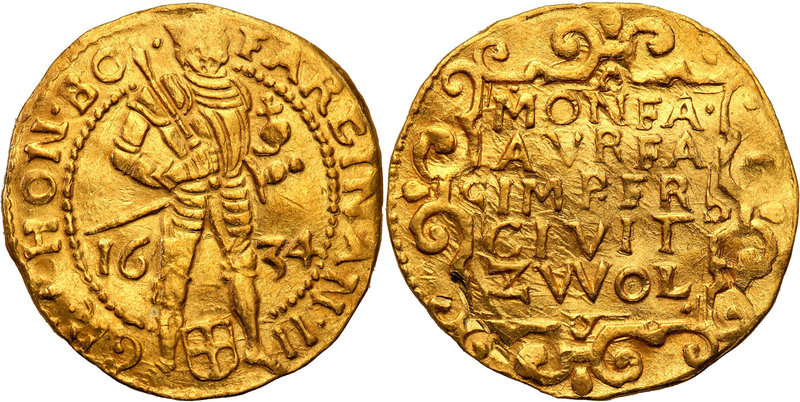 World coins 
Netherlands, Zwolle. Ferdynand II (1619-1637). Ducat (Dukaten) 163...