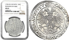 World coins 
Netherlands Austriackie. Baron Reckheim - Willem van Vlodrop (1556-1565). Daalder - Taler (thaler) (1556-1558) NGC MS65 (MAX) 
Aw.: Wie...
