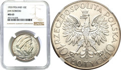 Poland II Republic - Circulation coins
POLSKA/ POLAND/ POLEN

Poland. 10 zlotych 1933 Jan III Sobieski NGC MS63 
Bardzo wysoka nota gradingowa. Ty...