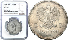 Poland II Republic - Circulation coins
POLSKA/ POLAND/ POLEN

Poland. 5 zlotych 1931 Nike NGC MS62
Bardzo rzadki i poszukiwany rocznik. Moneta tru...