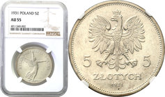 Poland II Republic - Circulation coins
POLSKA/ POLAND/ POLEN

II RP 5 zlotych 1931 Nike NGC AU55 
Rzadki i ceniony rocznik. Bardzo ładny egzemplar...