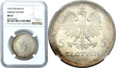 Poland II Republic - Circulation coins
POLSKA/ POLAND/ POLEN

Poland. 5 zlotych 1932 Nike NGC MS61 The rarest coin II RP - Beautiful
Najrzadsza, o...