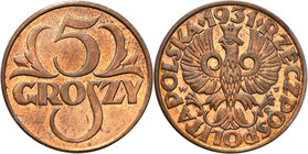Poland II Republic - Circulation coins
POLSKA/ POLAND/ POLEN

Poland. 5 groszy 1931 - BEAUTIFUL 
Rzadki rocznik 5-cio groszówki. Dużo naturalnej c...