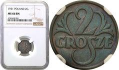 Poland II Republic - Circulation coins
POLSKA/ POLAND/ POLEN

Poland. 2 grosze 1931 NGC MS66 BN (2MAX) 
Druga najwyższa nota gradingowa na świecie...
