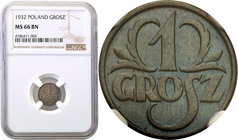 Poland II Republic - Circulation coins
POLSKA/ POLAND/ POLEN

Poland. 1 grosz 1932 NGC MS66 BN (2 MAX) 
Druga najwyższa nota gradingowa na świecie...