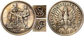 Probe coins of the Second Polish Republic
POLSKA / POLAND / POLEN / PROBE / PATTERN / SPECIMEN

Poland. PROBE / ESSAI  SILVER 5 zlotych 1925 Consti...
