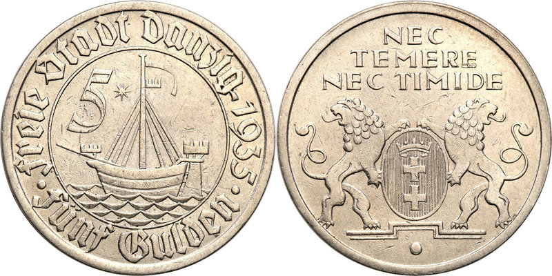 Danzig 
POLSKA/ POLAND/ POLEN

Free City Gdansk / Danzig 5 gulden 1935 Koga ...