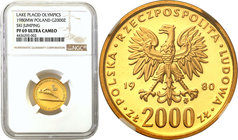 Gold coins Polish People's Republic (PRL)
POLSKA/ POLAND/ POLEN/ GOLD

PRL. 2000 zlotych 1980 XIII Winter Olympics NGC PF69 ULTRA CAMEO (MAX) 
Naj...