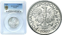 Coins Poland People's Republic
POLSKA/ POLAND/ POLEN

PRL. 2 zlote 1959 PCGS MS67 (MAX) 
Najwyższa nota gradingowa na świecie.Najrzadszy rocznik m...