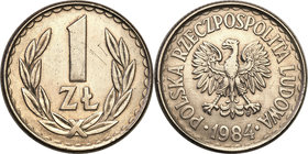 Monety PRÓBNE PRL i III RP
POLSKA/ POLAND/ POLEN/ PROBE/ PATTERN

PRL. PROBE / ESSAI  Copper Nickel (without inscription) 1 zloty 1984 - nominal
M...