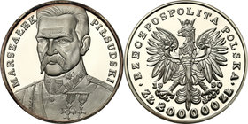 Polish collector coins after 1990
POLSKA/ POLAND/ POLEN

Poland. 200.000 zlotych 1990 J. Pilsudski BIG Tryptyk 
Moneta o wadze ponad 155 gramów i ...