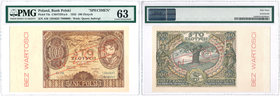 Banknote Collection Patterns / SPECIMENS
POLSKA/ POLAND/ POLEN / PAPER MONEY / BANKNOTE / WZOR / PROBE / PATTERN / SPECIMEN

WZOR / SPECIMEN 100 zl...