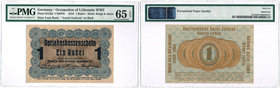 Banknotes
POLSKA/ POLAND/ POLEN / PAPER MONEY / BANKNOTE

Polska - OST. 1 Rubel (Rouble) 1916, Poznan / Posen PMG 65 EPQ 
Na stronie odwrotnej&nbs...