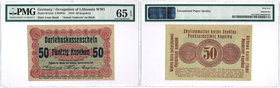 Banknotes
POLSKA/ POLAND/ POLEN / PAPER MONEY / BANKNOTE

Polska - OST 50 Kopek (kopeck) 1916 Poznan / Posen PMG 65 EPQ 
Na stronie odwrotnej klau...