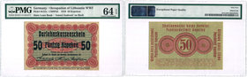 Banknotes
POLSKA/ POLAND/ POLEN / PAPER MONEY / BANKNOTE

Polska - OST 50 Kopek (kopeck) 1916 Poznan / Posen PMG 64 EPQ 
Na stronie odwrotnej&nbsp...
